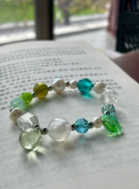 感受这春风 原创手串小众设计弹力绳款 捷克琉璃手链 一只童手作