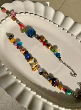 玩具箱派对 原创手链小众设计捷克琉璃手链一只童手作