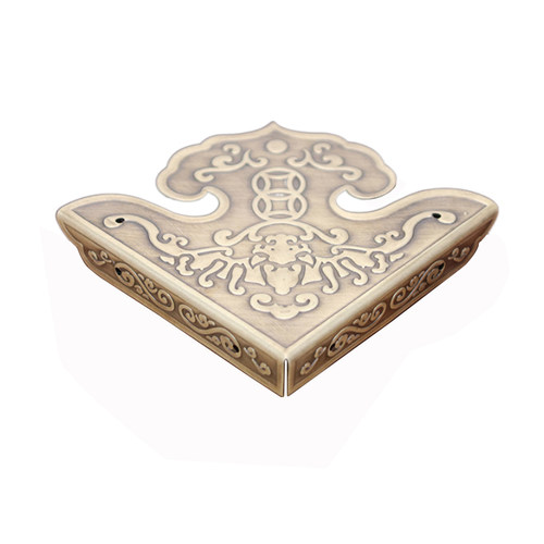 仿古纯铜护角桌面柜门防撞角包边装饰边樟木箱子首饰盒铜包角直角 - 图3