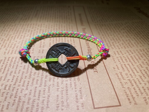 开元通宝纯银珠传世古铜钱DIY文创相框手链项链脚链挂饰支持定制