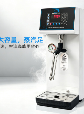 蒸汽机商用奶茶店单头双头小型304不锈钢内胆蒸汽加热机打奶泡机