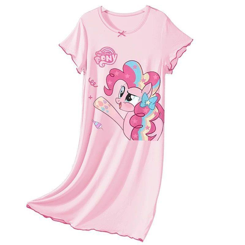 宽松小马宝莉睡裙冰丝女童冰冰凉凉家居服2024夏季睡衣连衣裙薄款,淘宝优惠券,粉丝福利购,淘宝优惠卷