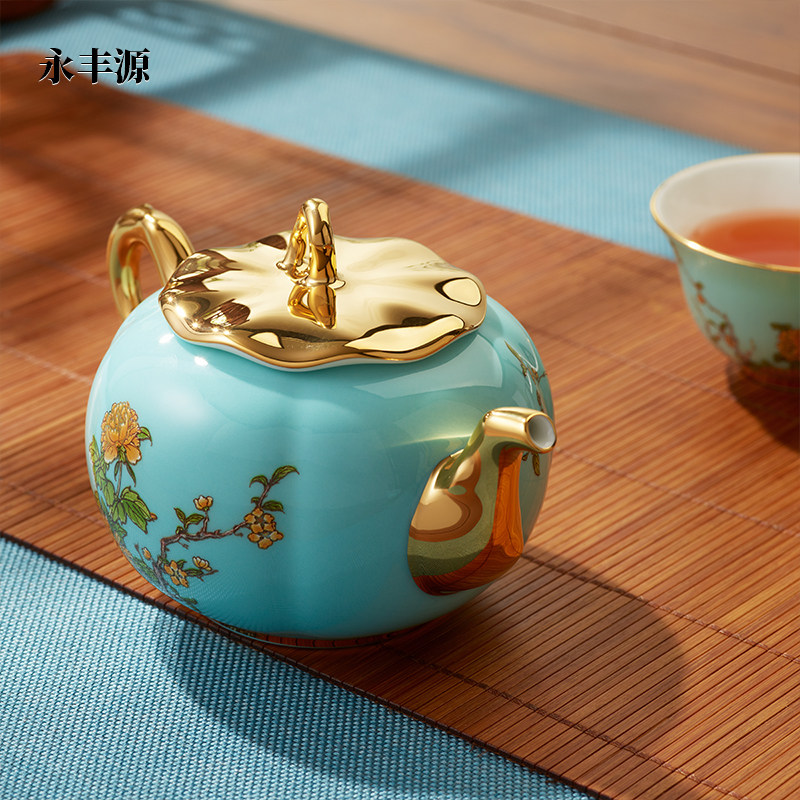 永丰源夫人瓷西湖蓝6/7头茶具套装茶壶茶杯盖碗陈列架茶具散件,淘宝优惠券,粉丝福利购,淘宝优惠卷