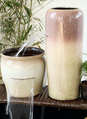 流水摆件循环水古法生态
