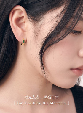OSEWAYAS925银锆石耳环睡觉不摘