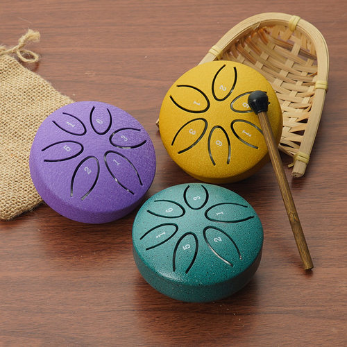 空灵鼓乐器小3寸6音c调迷你简单易学入门小号乐器打击乐器送教程 - 图1