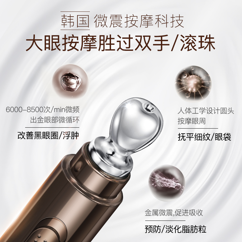 玖美堂旗舰店JOMTAM鱼子酱电动眼霜震动眼部淡化舒缓细纹黑眼圈眼袋浮肿男女1