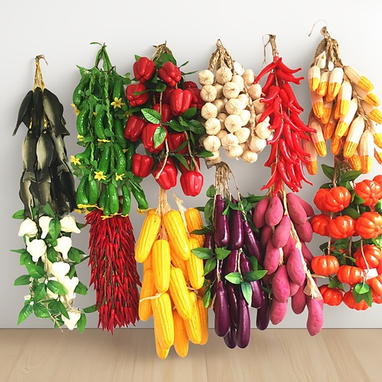Peanuts, vegetables, fruits, garden hanging fake corn