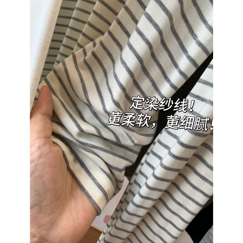 醋酸+天丝+绵羊毛！巨巨巨软糯！显瘦百搭长袖T恤打底衫女25新秋