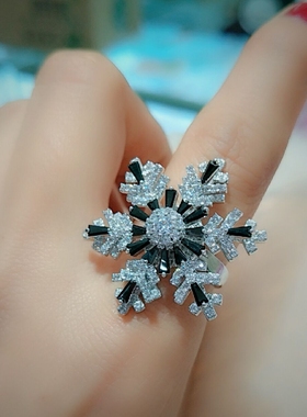 高档闪锆石百搭欧美韩版女戒时尚