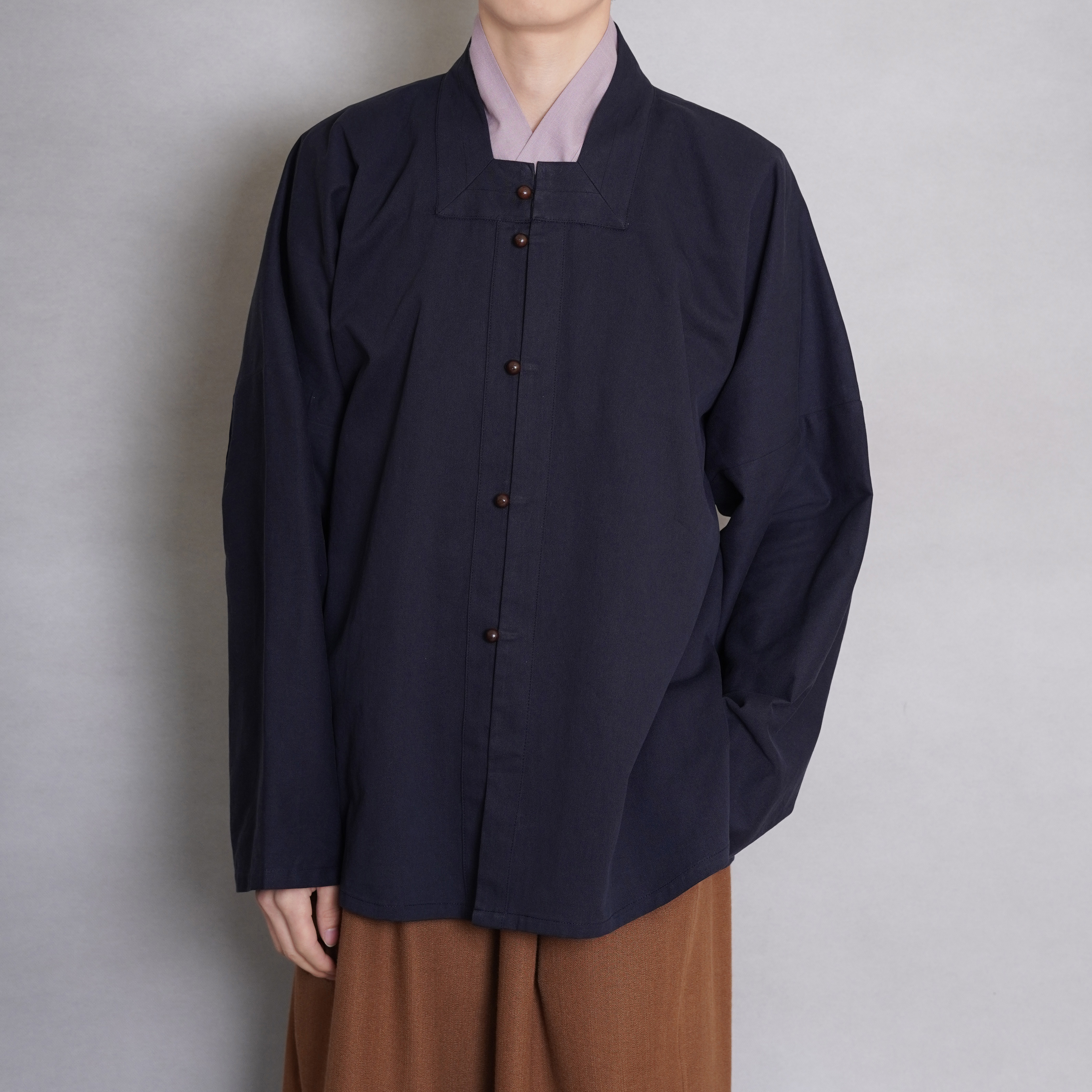 青山渐汉服明制方领对襟弓袋袖短衫纯棉素色国风外套日常春秋上衣,淘宝优惠券,粉丝福利购,淘宝优惠卷