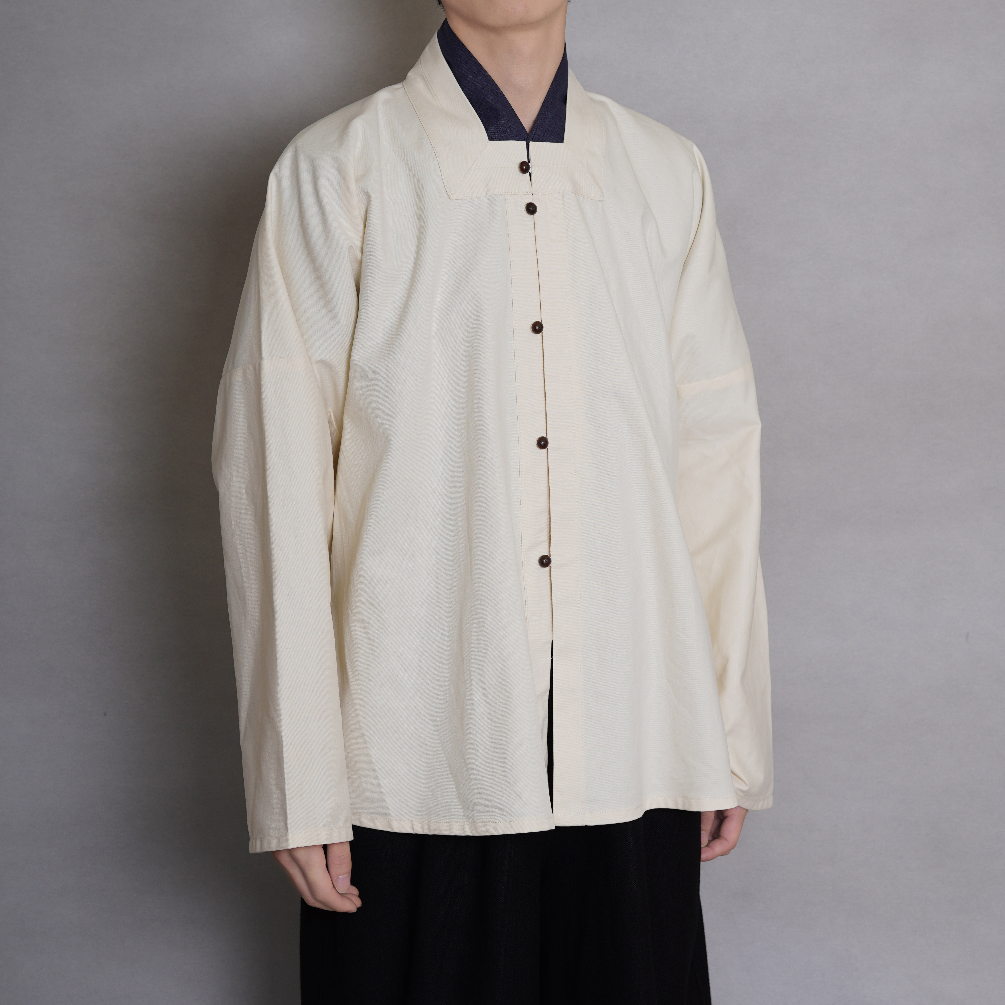 青山渐汉服明制方领对襟弓袋袖短衫纯棉素色国风外套日常春秋上衣,淘宝优惠券,粉丝福利购,淘宝优惠卷