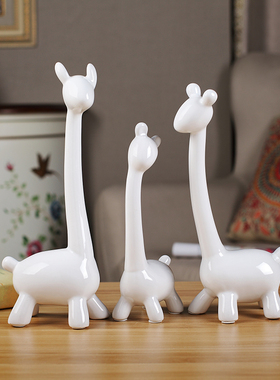 亿有家红酒柜结婚礼物长颈鹿摆件