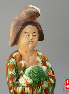 唐三彩仕女俑摆件陶瓷酒店工艺品