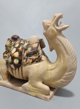 丝绸之路艺术品摆件陶瓷骆驼古典工艺品样板房家居装饰品跪驼定制