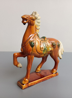 中式陶瓷马摆件客厅书房摆设装饰