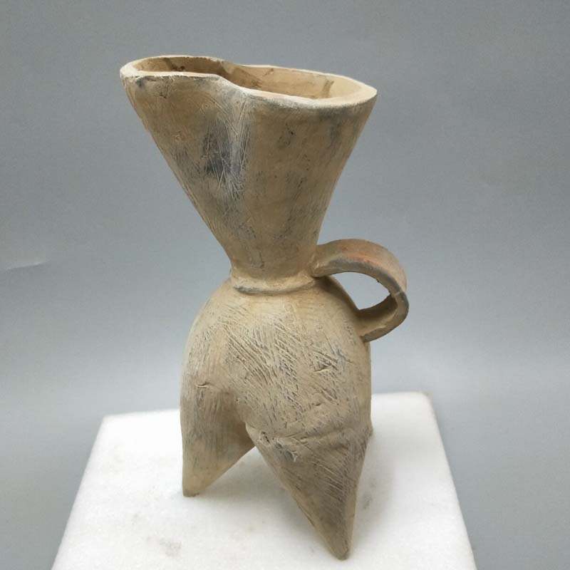 陶器摆件良渚文化陶鬶灰陶展品定制古典工艺品宾馆酒店家居装饰品