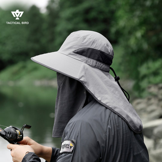 Sombrero táctico de protección solar para pesca profesional (cubierta completa para la cara)