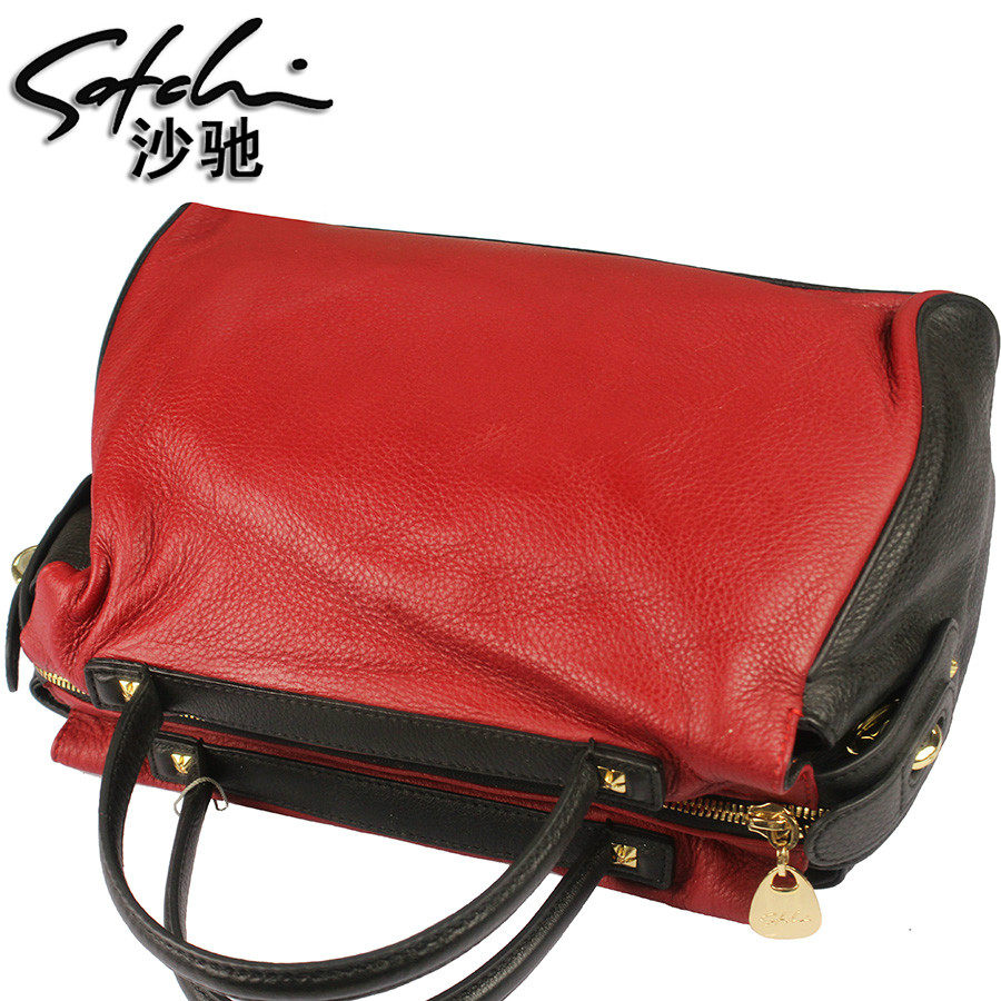 satchi【包邮】女士牛皮手提单肩包 奢鼎箱包女士包袋