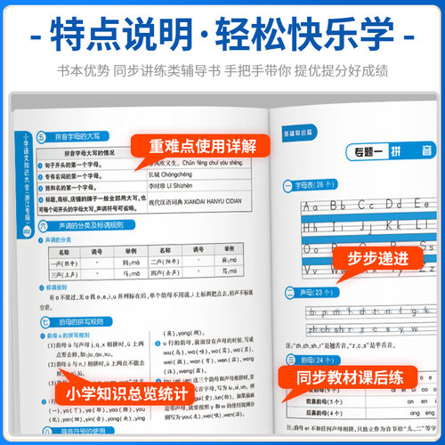 小学语文知识大全人教版 部编版全国通用浙江专版数学英语全套广东版小学生基础知识集锦三四五六年级小升初知识点词语积累手册 - 图2