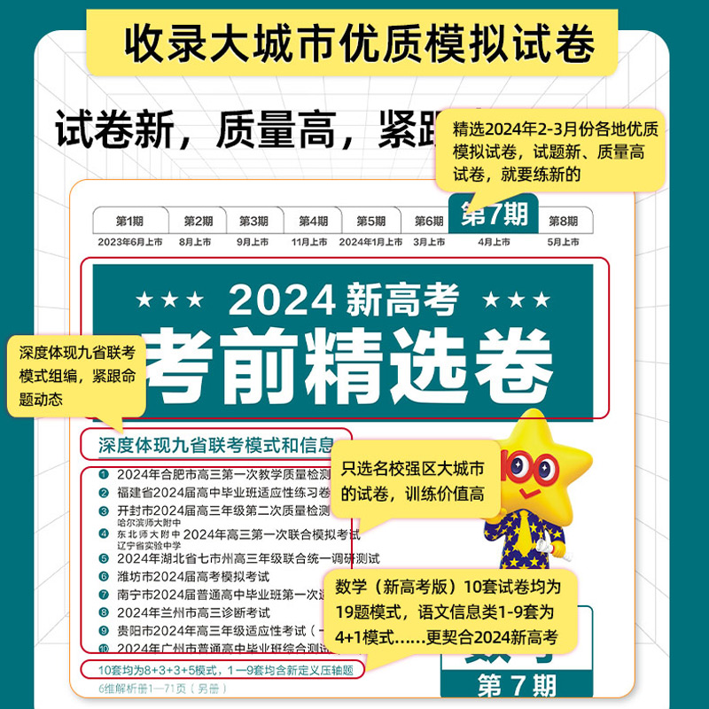 2024金考卷特快专递第八七六五期第一二三四期全国卷试题汇编文理科试卷语文英语数学物理化学生物政治历史地理文综理综临考冲刺卷 - 图0