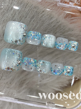 超火巨好看正流行夏天成品脚甲片