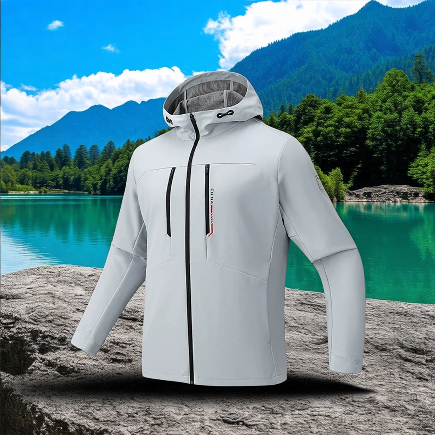 林孝埈同款安踏CHN系列无氟运动外套男防水加厚夹克外套152617615,淘宝优惠券,粉丝福利购,淘宝优惠卷