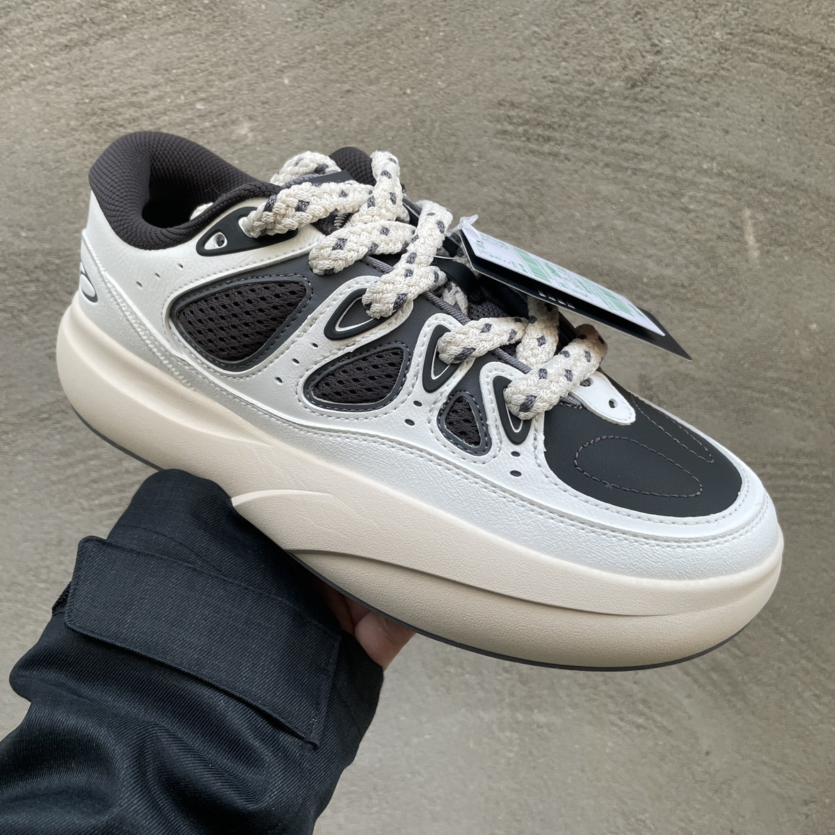 安踏龟背竹板鞋男鞋2025冬款厚底增高面包鞋休闲运动鞋112548074,淘宝优惠券,粉丝福利购,淘宝优惠卷