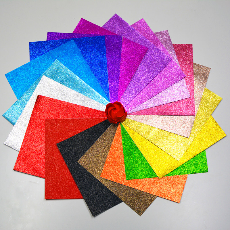 儿童手工折纸正方形闪粉纸千纸鹤折纸金粉闪钻彩纸川崎玫瑰材料,淘宝优惠券,粉丝福利购,淘宝优惠卷