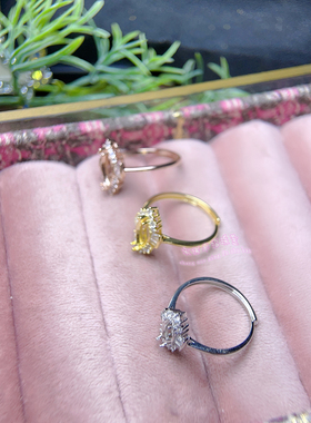 925银戒指空托 马目形 4*8 5*10MM 镶嵌用银戒托开口戒指银托