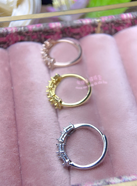 925银戒指空托圆形5MM