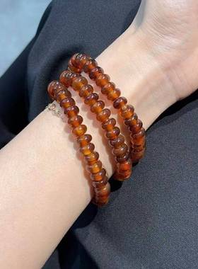 牛角算盘珠半成品多圈长条手链手工diy文玩时尚配饰佛珠手串配饰