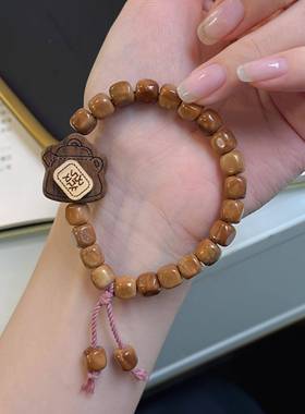 库克六方单圈手链搭配把把壶发财转转文玩手串佛珠时尚百搭配饰品