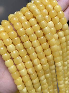 二代琥珀蜜蜡108佛珠 二代俄料鸡油黄男女款手链文玩佛珠