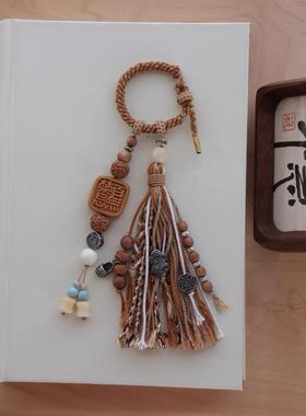 原创芭比檀百无禁忌包挂钥匙扣可爱时尚文玩流苏配饰车挂件