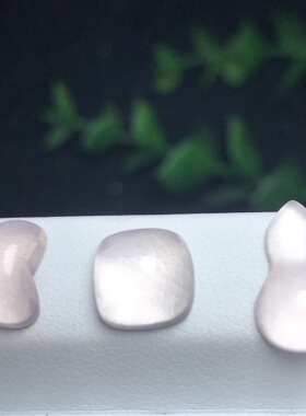 杂形！天然粉晶三角/方形/扇形