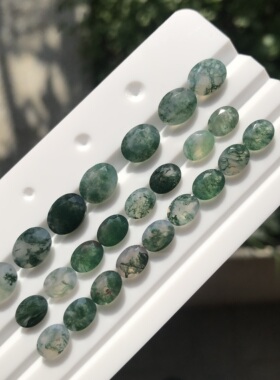 裸石水草玛瑙耳钉男女