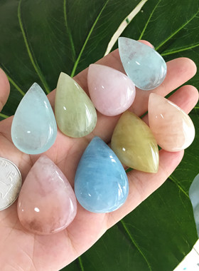 天然摩根石水滴吊坠镶嵌绕线编绳