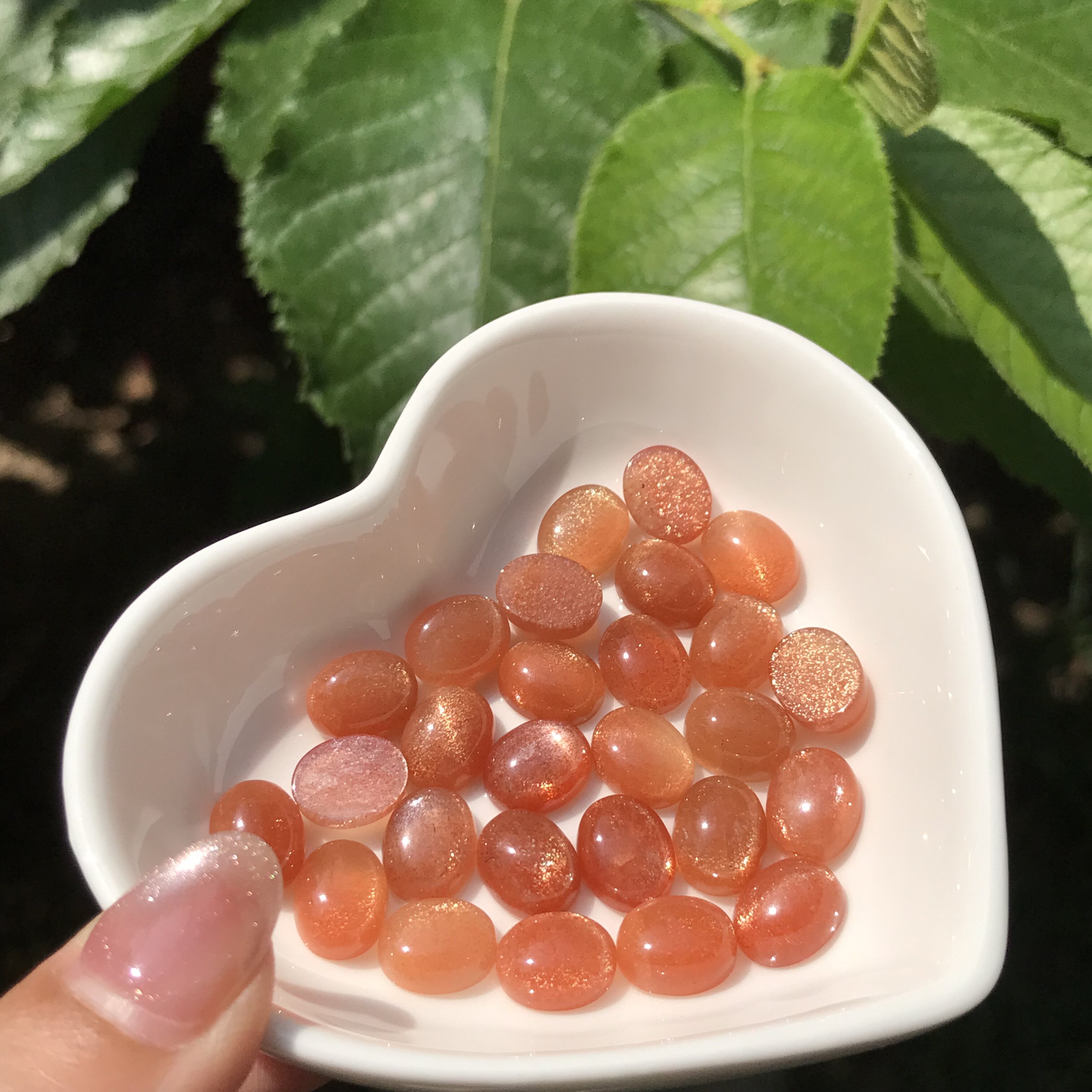 Natural gold sun oval ring face loose stone