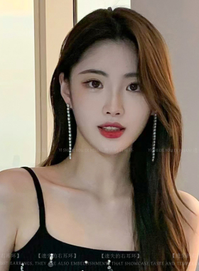 流苏长款显脸小耳饰耳夹气质