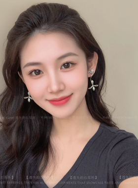 2026巨好看立体鸢尾花朵耳环耳夹