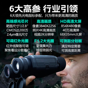 SAGA萨伽双目数码红外线夜视仪4K高清高倍望远镜微光全彩成像仪