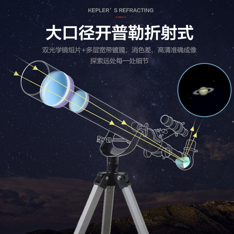 星特朗60AZ天文望远镜专业级高倍高清1000万光年入门级儿童观星版-图2