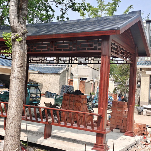 户外铝合金凉亭别墅庭院花园长廊凉亭院子室外中式古建吸烟景观亭 - 图3