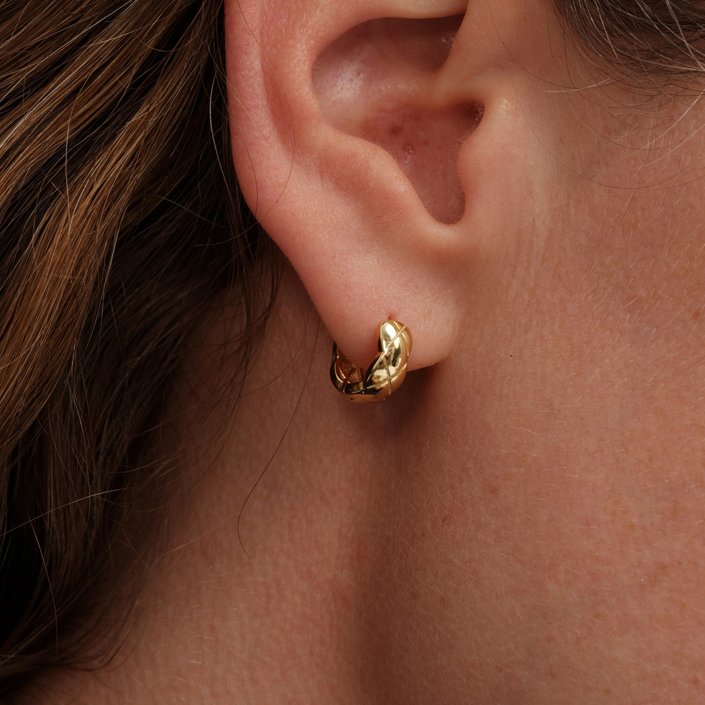 【CnHnOn脂肪商店】s925纯银格纹高级质感迷你法式精美小耳圈耳钉,淘宝优惠券,粉丝福利购,淘宝优惠卷