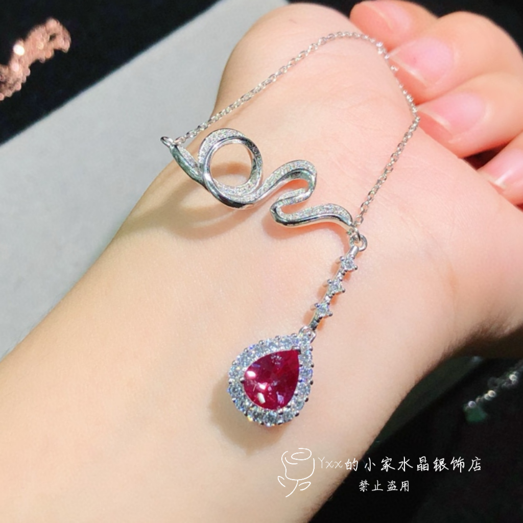 亚历山大变色石吊坠女 纯银镶嵌宝石灵光秘色个性百搭银饰项链,淘宝优惠券,粉丝福利购,淘宝优惠卷