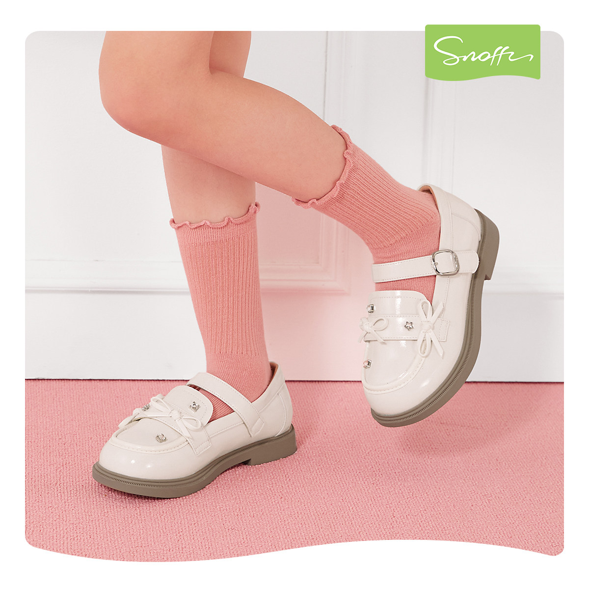 斯纳菲儿童乐福鞋女童皮鞋黑色百搭2026春秋新款小公主洋气软底鞋,淘宝优惠券,粉丝福利购,淘宝优惠卷