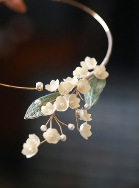 项圈女小众设计感古典国风铃兰花气质项链锁骨链旗袍脖子饰品配饰