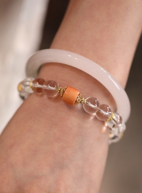 古典国风人造水晶手串女款新中式单圈简约风格饰品礼物送女友闺蜜