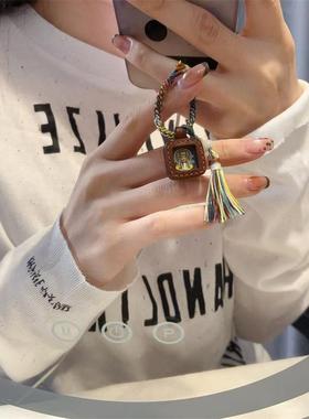 小方唐卡擦擦金工手绘包挂手捻diy配件文玩佛珠手串时尚配饰隔珠